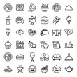 © AsmArif - Food and beverage industry vector icon set for restaurant and catering services with beverage restaurant catering breakfast delivery hospitality