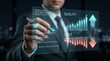 © Olivia - Businessman checking process optimization checklist, quality control graph increasing, cost reduction chart decreasing, supply chain management, manufacturing efficiency