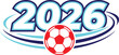 © Tharul - World cup 2026 football vibrant graphic with soccer ball and year designation