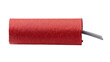 © Andrei - Isolated red firecracker or small explosive stick with a gray fuse, ready for ignition