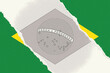 © Mulkan - Artistic Interpretation of the Brazilian Flag Featuring Textured Torn Paper Layers and the National Motto ordem E Progresso on a Central Sphere