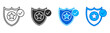 © sukmastock - quality assuranse shield icon multiple style set editable vektor new concept