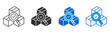 © sukmastock - quality control box icon multiple style set editable vektor new concept