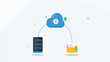 © Asher - Cloud Computing Network Data Backup Sync System Flat Illustration for Digital Storage Server Management and Secure Information Transfer Services for Business IT