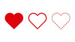 © Matloob - Collection of red heart shapes on transparent background for valentines day