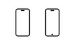 © Abdul - Modern smartphone line icon. Mobile phone device and cellular symbol. Cellphone outline sign
