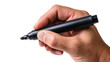 © Francisco - Isolated human hand holding a black permanent marker pen ready to write or draw