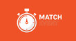 © YESSI - Abstract Stopwatch Illustration With Match Event Text on A Vibrant Orange Background