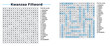 © VectorVille - Kwanzaa fill-in puzzle with words listed and highlighted sections