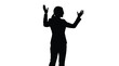 © MD - Silhouette of a businesswoman gesturing with hands