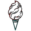 © Shehroz - Minimalist vector icon illustration of fluffy cotton candy on a paper cone, sweet spun sugar confectionary flat line art symbol isolated on a white background for food apps and menu design.
