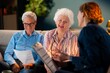 © Videophilia - Professional advisor discussing Medicare options and healthcare benefits with senior couple at home.