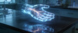 © StockDignity - Futuristic Blue Holographic Hand Glows in Modern Science Laboratory