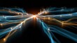 © Anat art - A marketing campaign system runs on its own, with many channel streams branching out from one glowing source in a dark space.