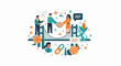 © Firman - Business Partnership and Global Connection Concept: Diverse Professionals Shaking Hands on a Bridge for Successful Collaboration and Teamwork