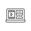 © MOHAMMEDANOWAR - Online Movie Ticket With Laptop Icon