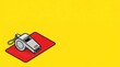 © Riola - Vibrant clean isometric illustration silver referee whistle red mat football event editorial usage global competition.