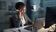 © WS Studio 1985 - Businesswoman Working Late at Desk with Laptop in Office Environment