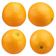 © Berzyk - Floating oranges and slices isolated on white background