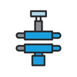 © Sharuzzaman - Modern blue device icon on black background for app or web design