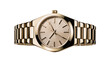 © Elena - Elegant gold watch with sunburst dial, isolated on transparent background
