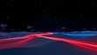 © 白 李 - Abstract digital landscape with light trails