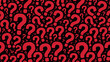 © Razvi hasan - Red question mark pattern on a solid black background