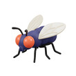 © gor4 - Cute 3D cartoon fly with large orange eyes