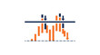 © verdiajoa - Vector illustration of falling stock market graph with downward trend arrows and horizontal line