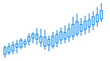 © verdiajoa - Blue stock market candlestick chart graphic element