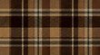© Color Zen - Seamless brown plaid fabric texture featuring elegant tartan pattern for autumnal fashion design and cozy interior decor projects with classic woven style