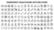 © Create of God - Set of medical and emergency healthcare outline icons for hospital services