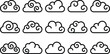 © GT Designs - Black and white of speech bubbles, thought clouds, and dialogue clouds conversation
