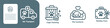 © md_ramjan_ali - Pet Care Services Icon Set, elements collection, iconography, pet care, vet transport, cage cleaning, pet comforts, holiday care,