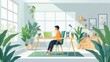© Kiril - Modern remote worker using AI tools in a minimalist home office, natural light, copy space