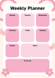 © Roxin - Pink and White Playful Weekly Planner.eps