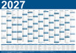 © sunnychicka - 2027 calendar Germany planner pocket business year vector