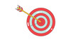 © Fendi - A colorful illustration of an arrow hitting a target accurately in the center.