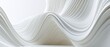 © Khawla - Minimal White Abstract 3D Paper Wave Background with Soft Glossy Texture and Copy Space