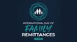 © JD - International day of family remittances graphic featuring teal circular icon