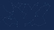 © LinearAndLoom - Abstract particle constellation network on dark blue background