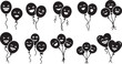 © FahimaJahan - Cute Balloon Face Collection with Playful Party Expression Characters Vector Set