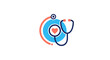 © Utami - Medical Icon Depicting Heart Health And Examination Using A Colorful Stethoscope Image