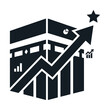 © ayeshasiddika - Business growth icon with rising arrow and bar chart, corporate success and financial profit vector, data analytics logo