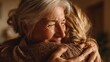 © theKings - Emotional Close-up of a Senior Woman's Face During a Heartfelt Hug