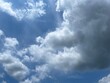 © 意琳 蘇 - Stunning bright blue sky populated by vibrant fluffy white cumulus clouds on a clear sunny summer day, showcasing a natural meteorological environment backdrop.