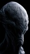 © jodoto - Mysterious Alien Figure Shrouded in Darkness, Evoking Intrigue and Fear