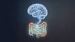 © Suwarna - Digital illustration showing the connection between the human brain and digestive system
