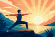 © Sunita - Warrior Pose at Sunrise
