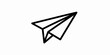 © JUTHI - Paper Airplane Line Icon Vector Origami Plane Telegram Send Symbol Graphic